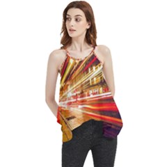 Telephone Box London Night Flowy Camisole Tank Top by Uceng