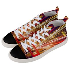 Telephone Box London Night Men s Mid-top Canvas Sneakers by Uceng