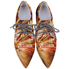 Telephone Box London Night Pointed Oxford Shoes by Uceng