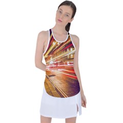 Telephone Box London Night Racer Back Mesh Tank Top by Uceng