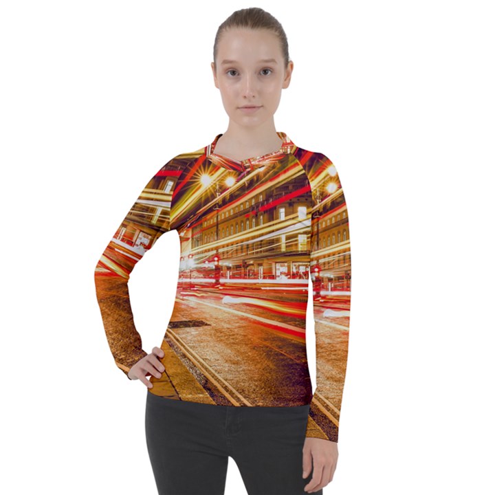 Telephone Box London Night Women s Pique Long Sleeve Tee