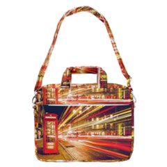 Telephone Box London Night Macbook Pro 16  Shoulder Laptop Bag by Uceng