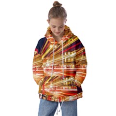 Telephone Box London Night Kids  Oversized Hoodie