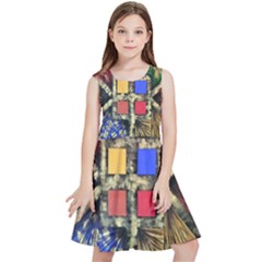 Acrylic Painting  Kids  Skater Dress by Rbudhiya