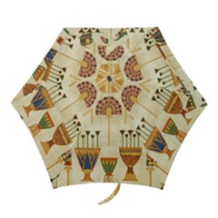 Egyptian Paper Papyrus Hieroglyphs Mini Folding Umbrellas by Vaneshop