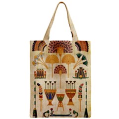 Egyptian Paper Papyrus Hieroglyphs Zipper Classic Tote Bag by Vaneshop