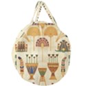 Egyptian Paper Papyrus Hieroglyphs Giant Round Zipper Tote View1