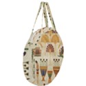 Egyptian Paper Papyrus Hieroglyphs Giant Round Zipper Tote View3