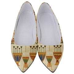 Egyptian Paper Papyrus Hieroglyphs Women s Low Heels by Vaneshop