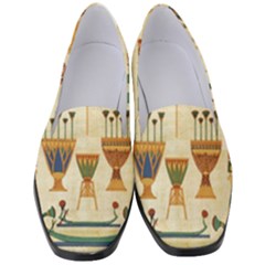 Egyptian Paper Papyrus Hieroglyphs Women s Classic Loafer Heels by Vaneshop