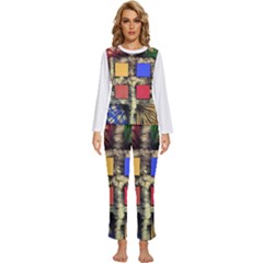 Acrylic Painting  Womens  Long Sleeve Lightweight Pajamas Set by Rbudhiya