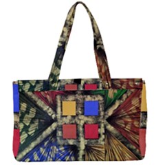 Acrylic Abstract Art Design  Canvas Work Bag