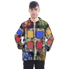 Acrylic Abstract Art Design  Men s Half Zip Pullover by Rbudhiya