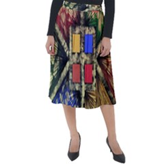 Acrylic Abstract Art Design  Classic Velour Midi Skirt  by Rbudhiya