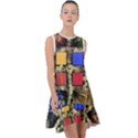 Acrylic abstract art design  Frill Swing Dress View1