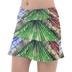 Acrylic Abstract Art Design  Classic Tennis Skirt