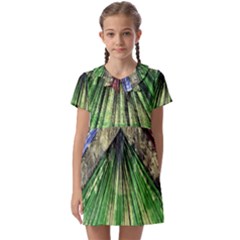 Acrylic Abstract Art Design  Kids  Asymmetric Collar Dress by Rbudhiya