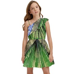 Acrylic Abstract Art Design  Kids  One Shoulder Party Dress by Rbudhiya