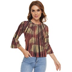 Acrylic Abstract Art Design  Bell Sleeve Top