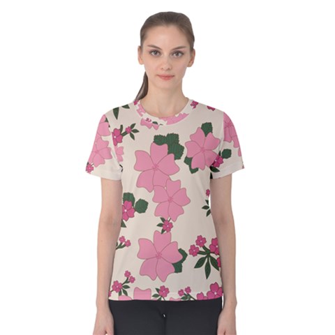 Floral Vintage Flowers Women s Cotton Tee by Dutashop