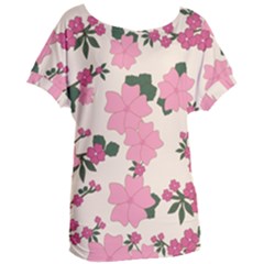 Floral Vintage Flowers Women s Oversized Tee