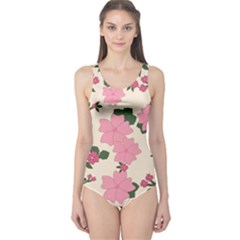 Floral Vintage Flowers One Piece Swimsuit