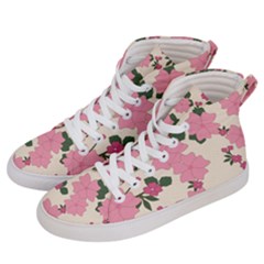 Floral Vintage Flowers Women s Hi-top Skate Sneakers by Dutashop