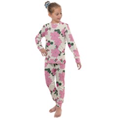 Floral Vintage Flowers Kids  Long Sleeve Set 