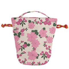 Floral Vintage Flowers Drawstring Bucket Bag by Dutashop