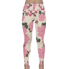 Floral Vintage Flowers Lightweight Velour Classic Yoga Leggings