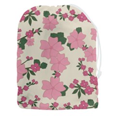 Floral Vintage Flowers Drawstring Pouch (3xl) by Dutashop