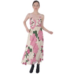 Floral Vintage Flowers Tie Back Maxi Dress by Dutashop