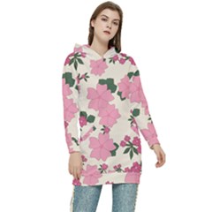 Floral Vintage Flowers Women s Long Oversized Pullover Hoodie