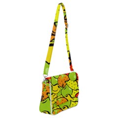 Fruit Food Wallpaper Shoulder Bag With Back Zipper by Dutashop