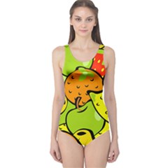 Fruit Food Wallpaper One Piece Swimsuit by Dutashop