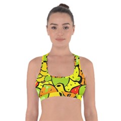 Fruit Food Wallpaper Cross Back Sports Bra by Dutashop