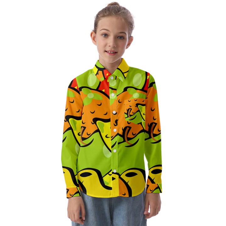 Fruit Food Wallpaper Kids  Long Sleeve Shirt