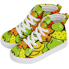 Fruit Food Wallpaper Kids  Hi-top Skate Sneakers by Dutashop