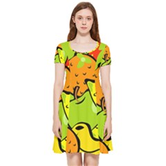 Fruit Food Wallpaper Inside Out Cap Sleeve Dress