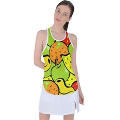 Fruit Food Wallpaper Racer Back Mesh Tank Top by Dutashop