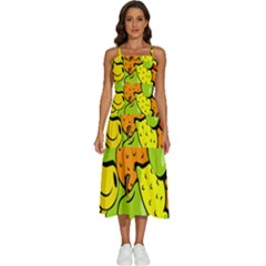 Fruit Food Wallpaper Sleeveless Shoulder Straps Boho Dress by Dutashop