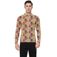 Sea Turtle Sea Life Pattern Men s Long Sleeve Rash Guard