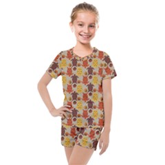 Sea Turtle Sea Life Pattern Kids  Mesh Tee And Shorts Set