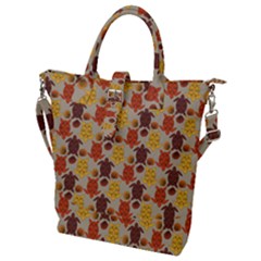 Sea Turtle Sea Life Pattern Buckle Top Tote Bag by Dutashop