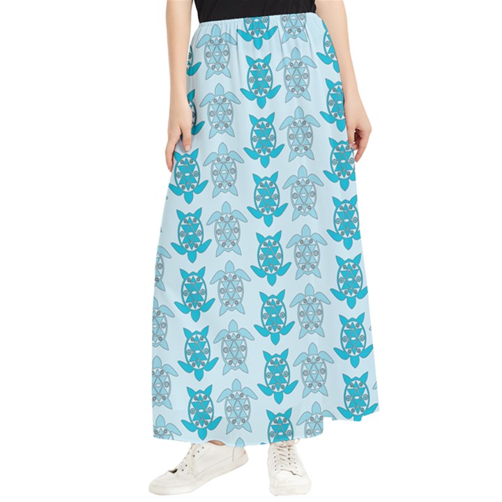 Sea Turtle Sea Animal Maxi Chiffon Skirt