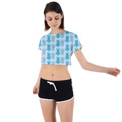 Sea Turtle Sea Animal Tie Back Short Sleeve Crop Tee