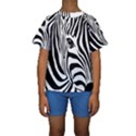 Animal Cute Pattern Art Zebra Kids  Short Sleeve Swimwear View1