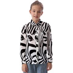 Animal Cute Pattern Art Zebra Kids  Long Sleeve Shirt by Amaryn4rt