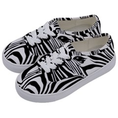 Animal Cute Pattern Art Zebra Kids  Classic Low Top Sneakers by Amaryn4rt