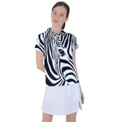 Animal Cute Pattern Art Zebra Women s Polo Tee